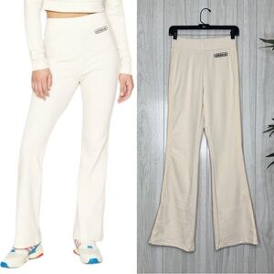 Adidas Originals Retro Luxury Ribbed Flare Pant Off White size S Small